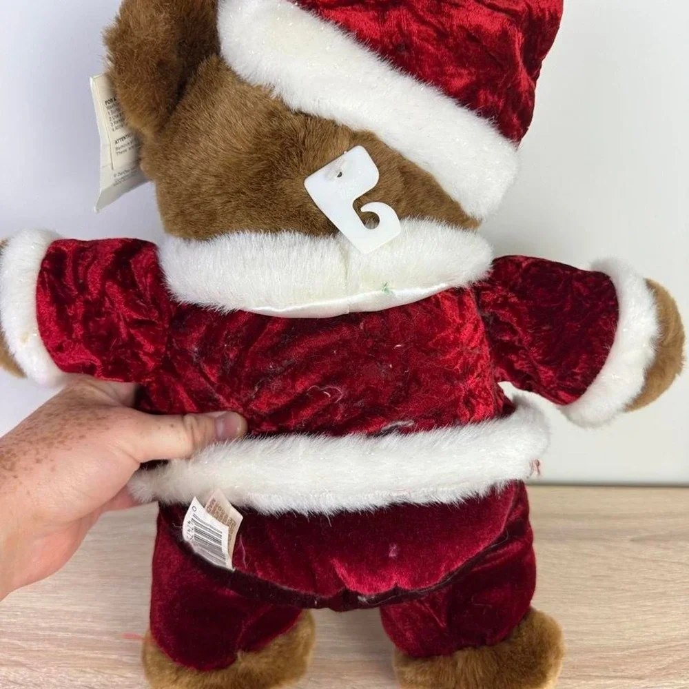 2005 Santa Bear Plush Toy Vintage Style